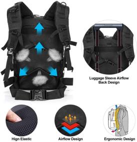 img 1 attached to 🏍️ Motorcycle Cycling Helmet Backpack: Waterproof, Large Capacity Helmet Holder & Storage Bag for School, Hiking, and Travel