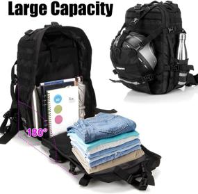 img 2 attached to 🏍️ Motorcycle Cycling Helmet Backpack: Waterproof, Large Capacity Helmet Holder & Storage Bag for School, Hiking, and Travel