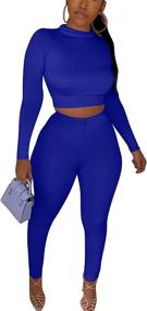 img 4 attached to Womens Workout Tracksuit Outfits Legging Sports & Fitness in Team Sports