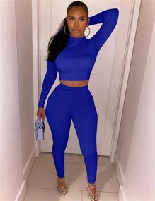 img 3 attached to Womens Workout Tracksuit Outfits Legging Sports & Fitness in Team Sports