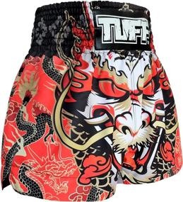 img 1 attached to Tuff Muay Thai Shorts TUF MS621 RED S Sports & Fitness