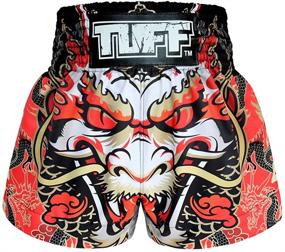 img 4 attached to Tuff Muay Thai Shorts TUF MS621 RED S Sports & Fitness