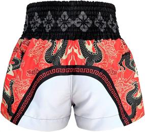 img 2 attached to Tuff Muay Thai Shorts TUF MS621 RED S Sports & Fitness