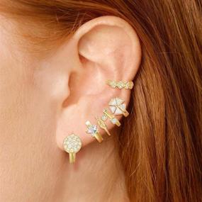 img 1 attached to 💛 Carleen Yellow Sterling Zirconia Earrings - Sparkling Girls' Jewelry for Earrings