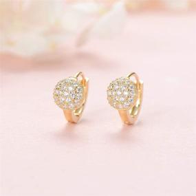 img 2 attached to 💛 Carleen Yellow Sterling Zirconia Earrings - Sparkling Girls' Jewelry for Earrings