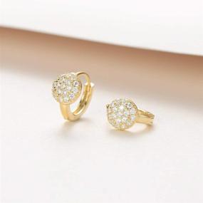 img 3 attached to 💛 Carleen Yellow Sterling Zirconia Earrings - Sparkling Girls' Jewelry for Earrings