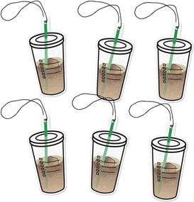 img 3 attached to ☕️ 6 Pack of Dark Roast Scented Freshy Factory Iced Coffee Car Air Fresheners