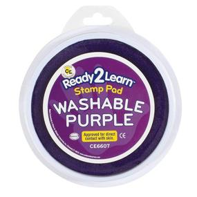 img 2 attached to 🔮 Vibrant Purple Jumbo Washable Stamp Pad – Ideal for Handprints and Footprints - Non-Toxic and Fade-Resistant