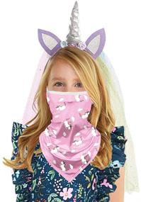 img 4 attached to Детская маска для лица с гарнитуром на уши: охлаждающий шарф-маска для мальчиков и девочек, балаклава, 6-14 лет.