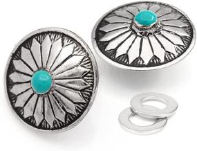 img 2 attached to CRAFTMEmore Flower Conchos Turquoise Castings Crafting