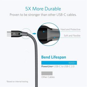 img 1 attached to 💪 Anker Powerline+ USB C to USB C Cable (3ft) - High-Speed Power Delivery PD Charging for MacBook, Huawei Matebook, iPad Pro 2020, Chromebook, Pixel, Switch, and More Type-C Devices (Gray)