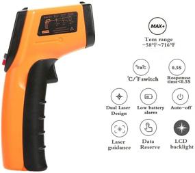 img 1 attached to 🌡️ Masione Temperature Gun - Non-contact Digital Laser Infrared IR Thermometer (-58°F to 716°F / -50°C to 380°C) - Instant-read Handheld with Battery Included