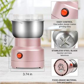 img 1 attached to High-Speed 150W Mini Electric Spice Grinder - Extra Fine Grinding for Spices, Seasonings, Seeds, Condiments, and Grains