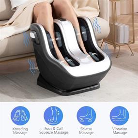 img 3 attached to 🦶 Устранение боли в ногах и икры: массажер Comfier Shiatsu для стопы с 3 режимами и 2 интенсивностями - идеальное средство для улучшения кровообращения и борьбы с пяточной шпорой.