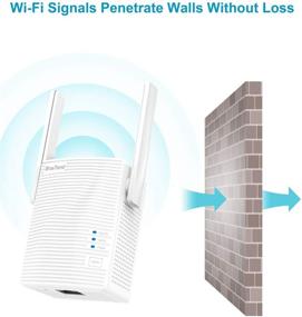 img 2 attached to BrosTrend 1200Mbps WiFi Extender – Boost Internet Signal, Expand Coverage up to 1300 sq.ft. in Home, Extend 2.4GHz &amp; 5GHz Dual Band Wi-Fi, Easy Setup