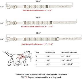 img 3 attached to 🐶 Sparkling Crystal Rhinestone Diamond Decorated KUDES Dog Cat Pearl Collars, Adjustable and Cute PU Leather Fashion Pet Necklace for Small Dog Pets Wedding Birthday Party