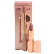 💄 travel-sized duo set: charlotte tilbury pillow talk mini matte revolution lipstick and lip cheat lip liner logo