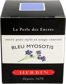 img 3 attached to 🖋️Чернила для перьевой ручки J. Herbin Bleu Myosotis - 30 мл в бутылке: Великолепный писательский спутник