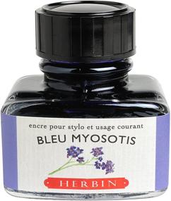 img 4 attached to 🖋️Чернила для перьевой ручки J. Herbin Bleu Myosotis - 30 мл в бутылке: Великолепный писательский спутник