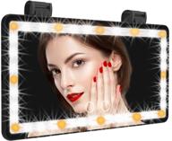 enhance your drive with car visor vanity mirror: rechargeable led makeup mirror for sun visor, dimmable 3 light modes, compact & convenient - black logo