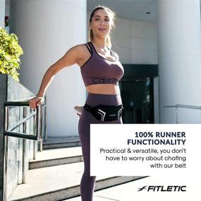 img 3 attached to 🏃 Fitletic Blitz Sports and Travel Belt - Multifunctional Reflective Belt with Earbud Port, Water-Resistant & Adjustable - Versatile Running Waist Belt & Essential Running Accessories