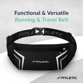 img 2 attached to 🏃 Fitletic Blitz Sports and Travel Belt - Multifunctional Reflective Belt with Earbud Port, Water-Resistant & Adjustable - Versatile Running Waist Belt & Essential Running Accessories