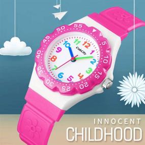 img 3 attached to Cute Cartoon Waterproof Children's Watch - CakCity Analog Wrist Watch for Little Boys and Girls, Ideal Time Teacher for Kids Aged 3-10 Years