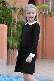img 2 attached to Stylish GORLYA Sleeve Vintage Pockets GOR1006 Girls' Clothing: Perfect Blend of Comfort and Fashion!
