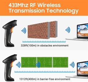 img 3 attached to 🔍 Tera Extreme Performance High-Density 2D Barcode Scanner with Wireless Charging Cradle - Scanning While Charging, High-Resolution Optical Lens, 328ft Long Transmission Range - Handheld Desktop QR Barcode Reader