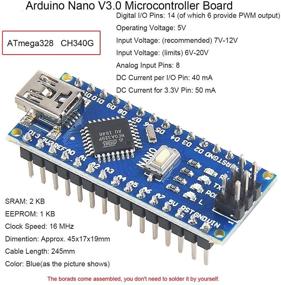 img 3 attached to 🔌 Набор из 2 плат микроконтроллера Na no V3.0 с ATmega328P, чипом CH340G, 5V 16МГц, включая 2 USB-кабеля длиной 245 мм - совместим с Arduino