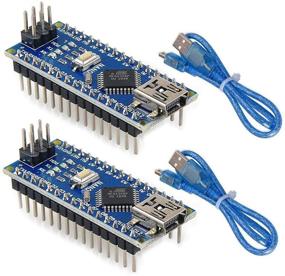 img 4 attached to 🔌 Набор из 2 плат микроконтроллера Na no V3.0 с ATmega328P, чипом CH340G, 5V 16МГц, включая 2 USB-кабеля длиной 245 мм - совместим с Arduino