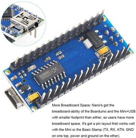 img 2 attached to 🔌 Набор из 2 плат микроконтроллера Na no V3.0 с ATmega328P, чипом CH340G, 5V 16МГц, включая 2 USB-кабеля длиной 245 мм - совместим с Arduino