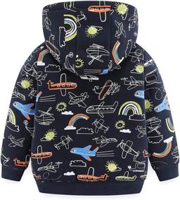 img 2 attached to 🦖 Dinosaur Sherpa Fleece Jacket: Boys' Clothing for Warm and Stylish Jackets & Coats