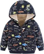 🦖 dinosaur sherpa fleece jacket: boys' clothing for warm and stylish jackets & coats logo