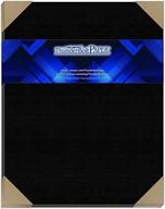 📄 premium 8.5x11 black linen cover paper sheets - ideal for invitations, crafts, and more! logo