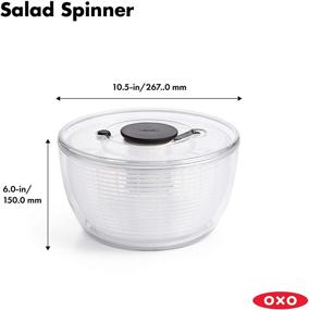 img 3 attached to Efficient OXO Good Grips Large Salad Spinner - 6.22 Qt. for Easy Salad Preparation