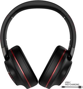 img 2 attached to 🎧 PowerLocus Bluetooth Active Noise Cancelling Over-Ear Headphones with 70Hrs Playtime, Wireless Hi-Fi Deep Bass, Foldable Design, Built-in Mic for Phones/Laptops/PC, Noise Reduction Headphones
