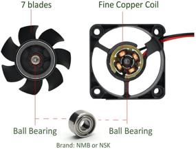 img 3 attached to 💨 ANVISION 40mm x 10mm DC 12V Brushless Cooling Fan: Dual Ball Bearing Efficiency