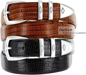 img 3 attached to 🐊 Canyon Italian Leather Designer Lizard Men's Accessories and Belts: Elevate Your Style with Exquisite Craftsmanship