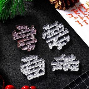 img 2 attached to Christmas Silicone Greeting Sentiments Scrapbooking