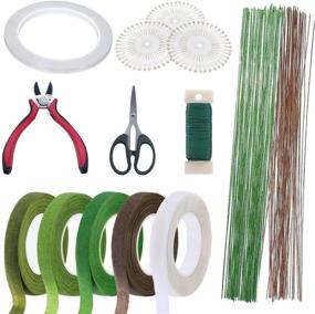 img 4 attached to 🌸 Complete Floral Arrangement Tool Kit by Woohome: Stem Wrap, Floral Wire, Cutter, Scissors, and Pins for DIY Wedding Bouquets