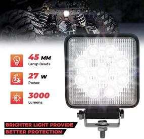 img 2 attached to 🔦 Kemimoto Ranger Backup Light Kit for Polaris Ranger 1000 XP/Crew with Rear LED Reserve Light (2018-2022) – Enhancing Visibility