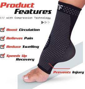 img 3 attached to 🏋️ Actif Sports Ankle Compression Sleeve - Ultimate Support for Enhanced Performance