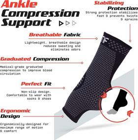 img 2 attached to 🏋️ Actif Sports Ankle Compression Sleeve - Ultimate Support for Enhanced Performance