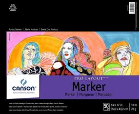 img 4 attached to 📔 Canson Artist Series Pro Layout Marker Pad, 14” x 17”, Fold-over Cover, 50 Sheets (100511049), 14x17" or "Canson Pro Layout Marker Pad, 14x17 - Artist Series, Fold-over Cover, 50 Sheets (100511049)