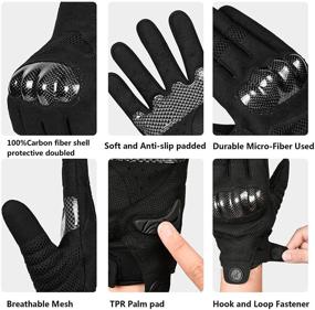 img 1 attached to 🧤 Full Finger Gloves for Motocross Sports Recognition with Touch Sensitivity - MOREOK Motorcycle, Dirtpaw Unisex MTB BMX MX ATV Racing Off-Road Cycling Gloves for Mountain Biking and Dirt Bikes