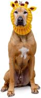 giraffe dog costume zoological headgear - ear wrapless hood for pets at zoo snoods logo