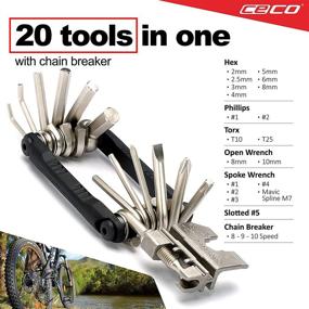 img 3 attached to CECO-USA 20 Function Bicycle Multi Tool with Chain Breaker – Heavy Duty Bike Tool – Compact & Lightweight – High Strength CR-V 6150 Tool Steel – Easy To Carry