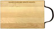 🧀 j.k. adams killington maple serving board with leather handle - 14x9" - reviving cheese grating логотип