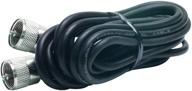 roadpro rp-12cc 12ft cb antenna coax cable: high-quality pl-259 connector, black logo